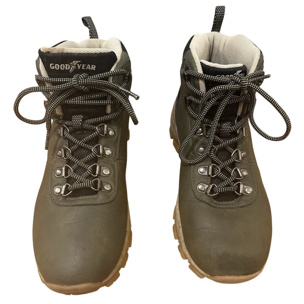 Good Year Ontario Olive Round Toe Lace Up Ankle Hiking Mens Boots 7M